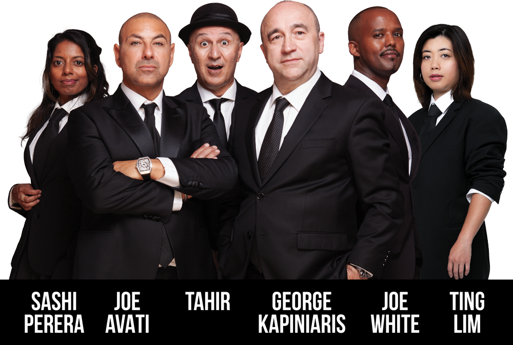Sashi Perera, Joe Avati, Tahir, George Kapiniaris, Joe White and Ting Lim